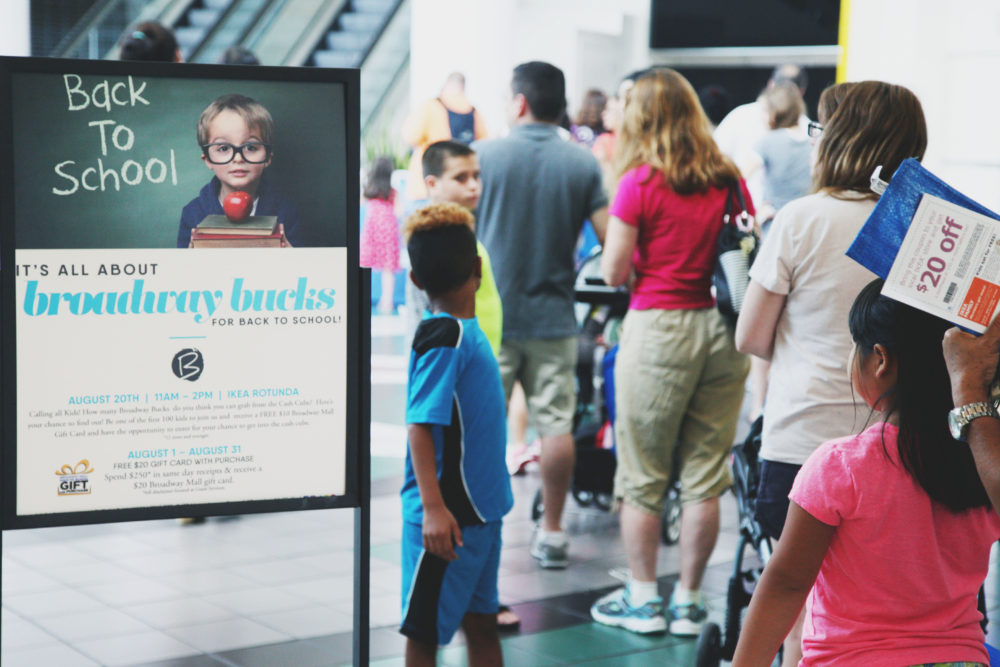 Broadway Mall's Back to School Event, August 2016